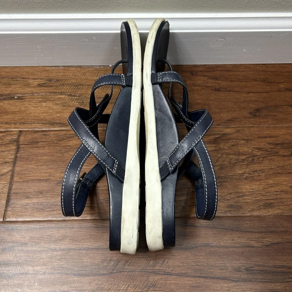 Vionic Sandals Womens Size 10M Leather Strappy Buckle Comfort Orthopedic Shoes